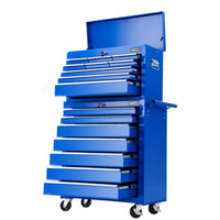 Giantz Tool Chest and Trolley Box Cabinet 16 Drawers Cart Garage Storage Blue - ElectronX Plus