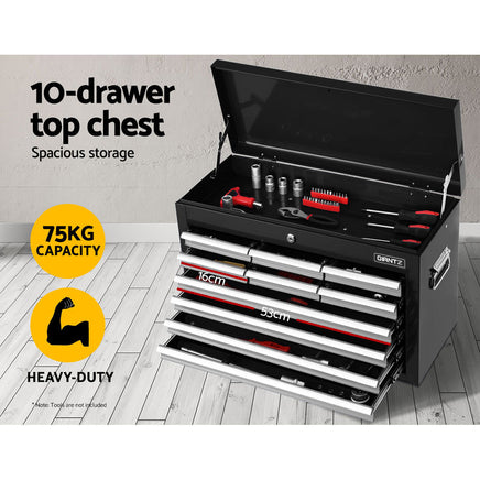 Giantz 17 Drawer Tool Box Cabinet Chest Trolley Toolbox Garage Storage Box Grey - ElectronX Plus