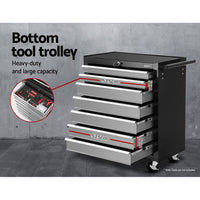 Giantz 17 Drawer Tool Box Cabinet Chest Trolley Toolbox Garage Storage Box Grey - ElectronX Plus