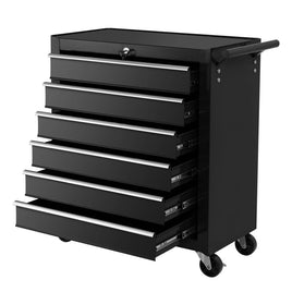 Giantz 6 Drawer Tool Box Cabinet Chest Trolley Cart Garage Toolbox Storage - ElectronX Plus