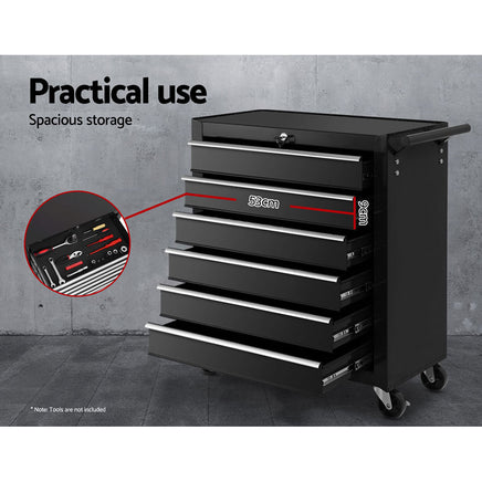 Giantz 6 Drawer Tool Box Cabinet Chest Trolley Cart Garage Toolbox Storage - ElectronX Plus