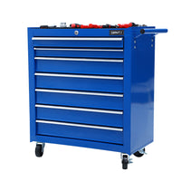 Giantz 7 Drawer Tool Box Cabinet Chest Trolley Storage Garage Toolbox Blue - ElectronX Plus