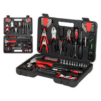 Giantz 70pcs Tool Kit Set Box Household Toolbox Repair Hard Case Black - ElectronX Plus