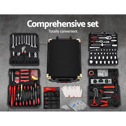 Giantz 816pcs Tool Kit Trolley Case Mechanics Box Toolbox Portable DIY Set - ElectronX Plus