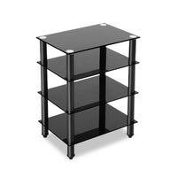 Artiss TV Stand 4 Tiers Storage Shelf Rack Tempered Glass Entertainment Unit - ElectronX Plus