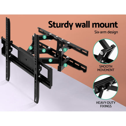 Artiss TV Wall Mount Bracket for 23"-55" LED LCD Full Motion Dual Strong Arms - ElectronX Plus