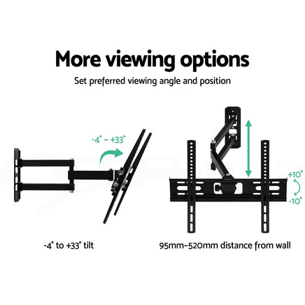 Artiss TV Wall Mount Bracket for 23"-55" LED LCD TVs Full Motion Strong Arms - ElectronX Plus