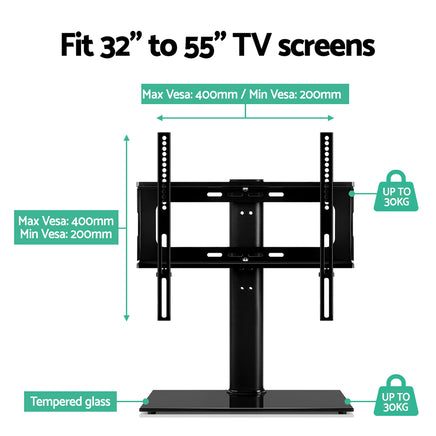 Artiss TV Stand Mount Bracket for 32"-55" LED LCD Swivel Tabletop Desktop Plasma - ElectronX Plus