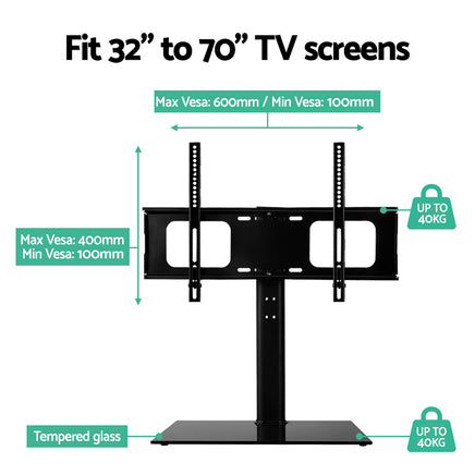 Artiss TV Stand Mount Bracket for 32"-70" LED LCD Swivel Tabletop Desktop Plasma - ElectronX Plus