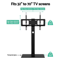 Artiss TV Stand Mount Bracket for 32"-70" LED LCD Glass Storage Floor Shelf - ElectronX Plus