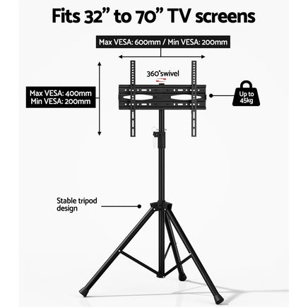 Artiss TV Stand Mount Bracket for 32"-70" LED LCD Tripod Floor Shelf Universal - ElectronX Plus