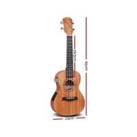 Alpha 26" Ukulele Equaliser Natural Mahogany Tenor Beginner Gift w/ Bag - ElectronX Plus