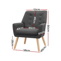 Armchair Tub Single Dining Chair - ElectronX Plus