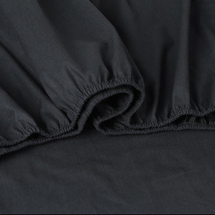 Elan Linen 100% Egyptian Cotton Vintage Washed 500TC Charcoal Double Bed Sheets Set - ElectronX Plus