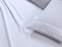 Elan Linen 100% Egyptian Cotton Vintage Washed 500TC White Double Bed Sheets Set - ElectronX Plus