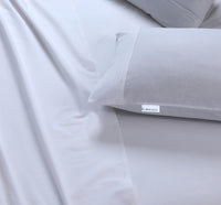 Elan Linen 100% Egyptian Cotton Vintage Washed 500TC White Double Bed Sheets Set - ElectronX Plus