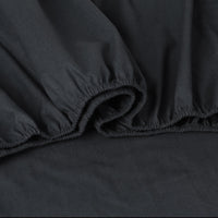 Elan Linen 100% Egyptian Cotton Vintage Washed 500TC Charcoal King Bed Sheets Set - ElectronX Plus