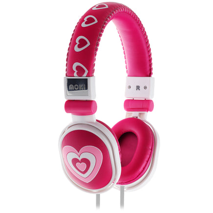 Moki Popper Pink Headphones Hearts 3 - ElectronX Plus