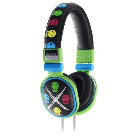 Moki Popper - Skull Black soft cushioned premium DJ Style headphone - ElectronX Plus