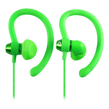 Moki 90° Sports Green Earphones - ElectronX Plus