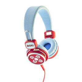 MOKI Kid Safe Volume Limited Blue & Red Headphones - ElectronX Plus