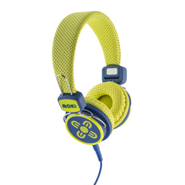 MOKI Kid Safe Volume Limited Yellow & Blue Headphones - ElectronX Plus