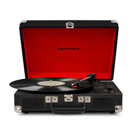 CROSLEY Crosley Cruiser Black - Bluetooth Turntable & Record Storage Crate - ElectronX Plus