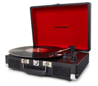 CROSLEY Crosley Cruiser Black - Bluetooth Turntable & Record Storage Crate - ElectronX Plus