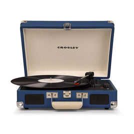 CROSLEY Crosley Cruiser Blue - Bluetooth Turntable & Record Storage Crate - ElectronX Plus