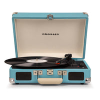 CROSLEY Crosley Cruiser Turquoise - Bluetooth Turntable & Record Storage Crate - ElectronX Plus