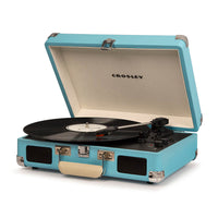 CROSLEY Crosley Cruiser Turquoise - Bluetooth Turntable & Record Storage Crate - ElectronX Plus