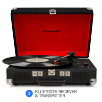 CROSLEY Crosley Cruiser Black - Bluetooth Portable Turntable - ElectronX Plus