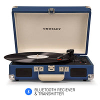 CROSLEY Crosley Cruiser Blue - Bluetooth Portable Turntable - ElectronX Plus