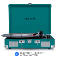 CROSLEY Crosley Cruiser Teal - Bluetooth Portable Turntable - ElectronX Plus