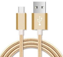 ASTROTEK 1m Micro USB Data Sync Charger Cable Cord Gold Color for Samsung HTC Motorola Nokia Kndle Android Phone Tablet & Devices - ElectronX Plus