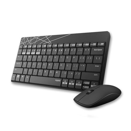 RAPOO 8000M Compact Wireless Multi-mode Bluetooth, 2.4Ghz, 3 Device Keyboard and Mouse Combo - ElectronX Plus