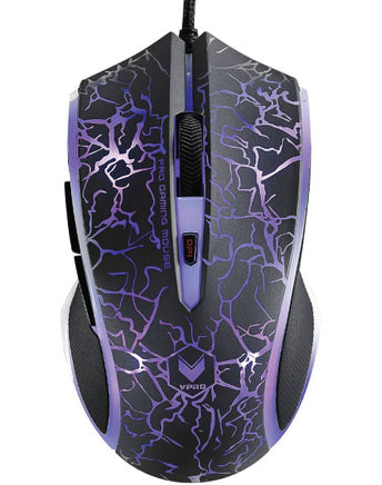 RAPOO V20S LED Optical Gaming Mouse Lighting Black - Upto3000dpi 16m Colour 5 Programmable Buttons - ElectronX Plus