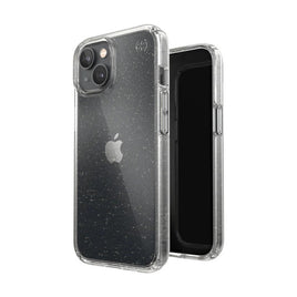 SPECK Apple iPhone 14 Perfect Glitter Case - Clear/Gold Glitter (150062-9221), Up to 13-foot Drop Protection - ElectronX Plus