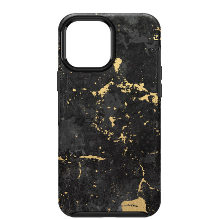 OTTERBOX Apple iPhone 13 Pro Max Symmetry Series Antimicrobial Case - Enigma Graphic (Black/Gold) (77-83580), Wireless charging compatible - ElectronX Plus