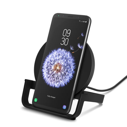 BELKIN Boost Charge Wireless 10W Charging Stand Black - Qi-enabled, LED Light Indicates, Case Compatible With Most Lightweight Cases - ElectronX Plus