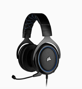 Corsair HS50 PRO Blue STEREO Gaming Headset, 50mm neodymium speaker, Optimized unidirectional microphone, Discord Certified - ElectronX Plus