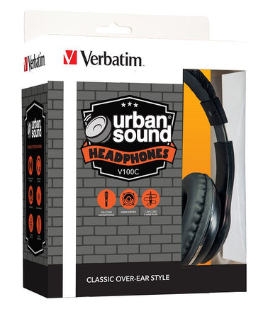 VERBATIM Stereo Headphone Classic - Black - ElectronX Plus