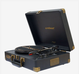 MBEAT Woodstock 2 Black Retro Turntable Player - ElectronX Plus