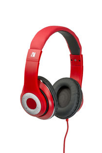 VERBATIM Over-Ear Stereo Headset - Red Headphones - Ideal for Office, Education, Business, SME, Suitable for PC, Laptop, Desktop - ElectronX Plus