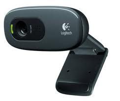 LOGITECH C270 3MP HD Webcam 720p/30fps, Widescreen Video Calling, Light Correc, Noise-Reduced Mic for Skype, Teams, Hangouts, PC/Laptop/Macbook/Tablet - ElectronX Plus