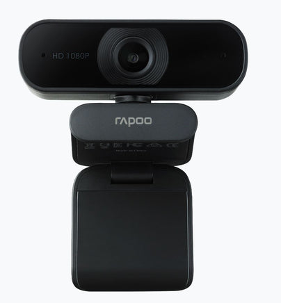 RAPOO C260 Webcam FHD 1080P/HD720P, USB 2.0 Compatible Win7/8/10, Mac OS X 10.6 or above, Chrome OS and Android V5.0 or above - Ideal for TEAMS, Zoom - ElectronX Plus