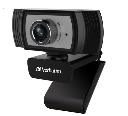 VERBATIM 1080p Full HD Webcam - Black/Silver FHD 1920x1080, 2.0 Mega Pixels, Compatible with Windows XP,7 8, 10, Android V5, MacOS 10.6 or Above - ElectronX Plus