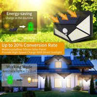 100 Waterproof LED Motion Sensor Solar Security Lights Outdoor (2pack) - ElectronX Plus