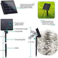 200 Waterproof LED Solar Fairy Light Outdoor with 8 Lighting Modes for Home,Garden and Decoration - ElectronX Plus