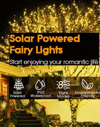 200 Waterproof LED Solar Fairy Light Outdoor with 8 Lighting Modes for Home,Garden and Decoration - ElectronX Plus